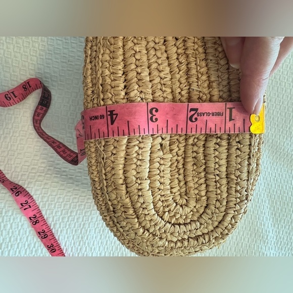 NEW Maje Mini Striped Raffia Bag - Picture 15 of 16